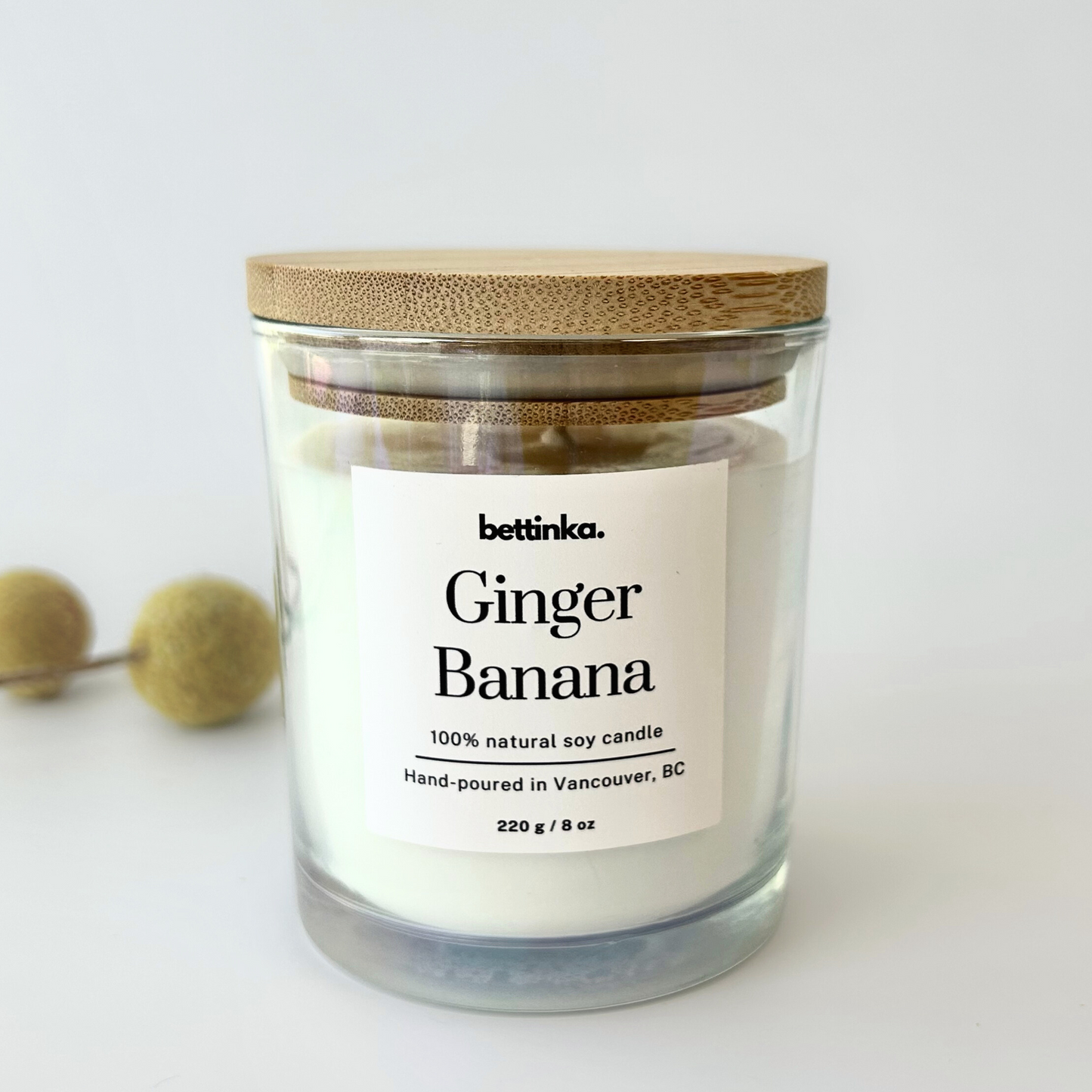 Ginger Banana Soy Candle