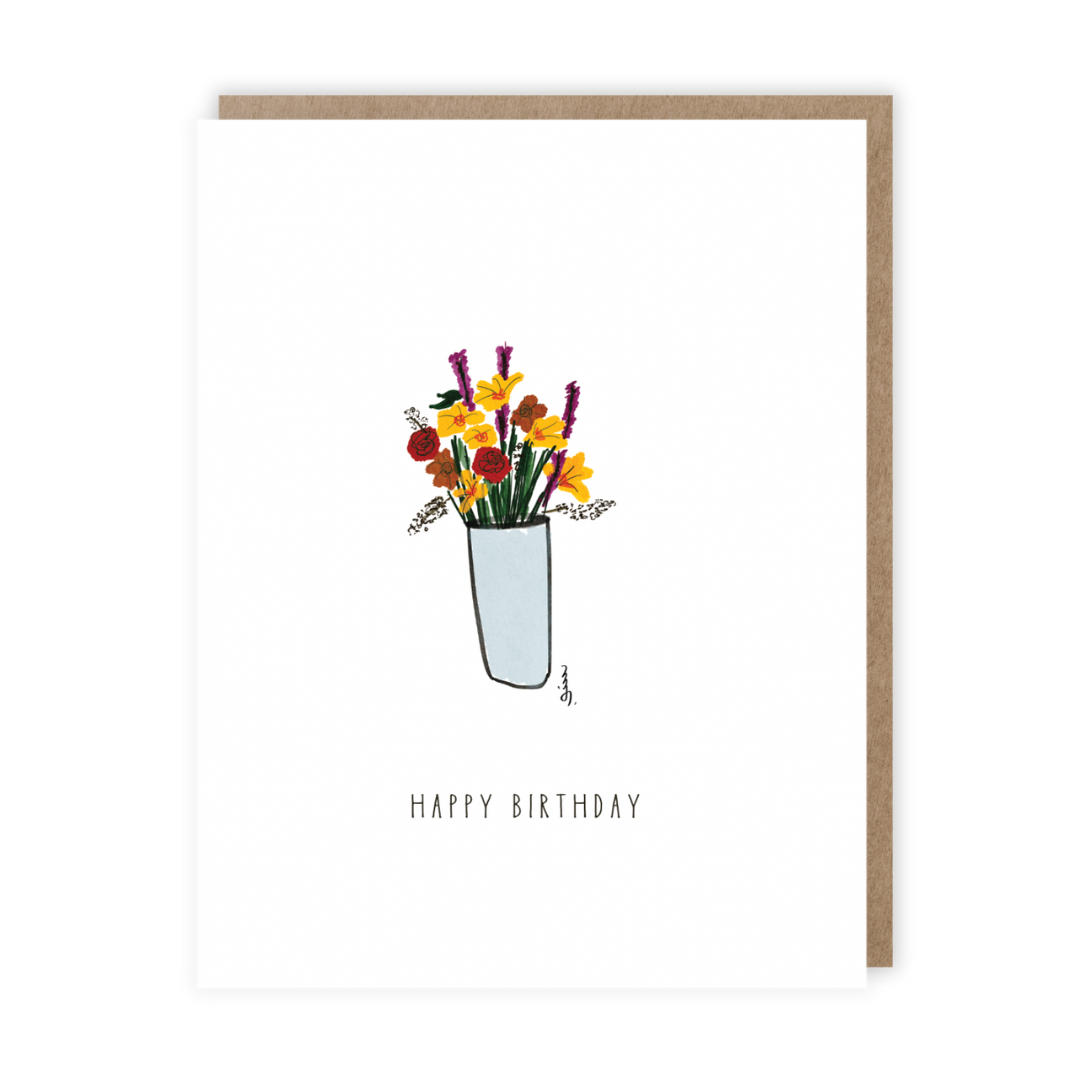 Flower Vase | Birthday Card