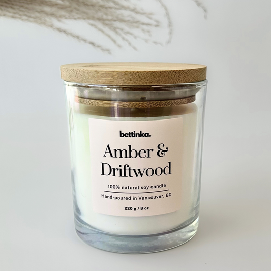 Amber & Driftwood Soy Candle